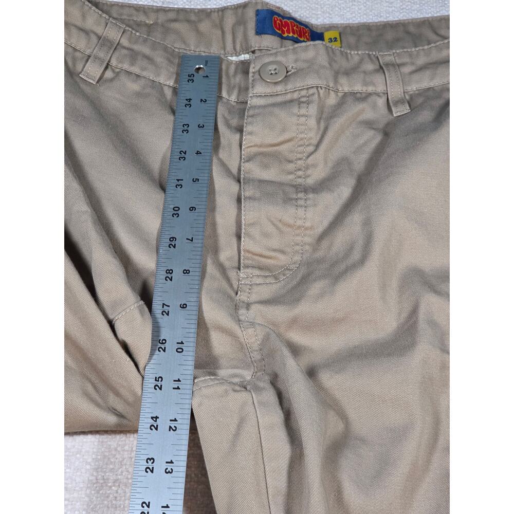 Empyre Cargo Pants Mens 32 Khaki Tan Loose Fit Drawstring Hem Skater Gorpcore - Picture 5 of 7
